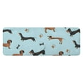 thumbnail image 1 of Dachshund Footprint Bone Kitchen Rug Mat,Kitchen Runner Rugs Non Skid Washable,Decorative Kitchen Floor Mats for Kitchen,Sink,Laundry,17"x47.2", 1 of 7