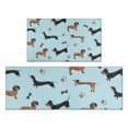 thumbnail image 1 of Dachshund Footprint Bone Kitchen Rugs Sets Of 2,Anti Fatigue Kitchen Mat Rugs Non Slip Washable,Decorative Kitchen Floor Mats for Kitchen,Sink,Laundry,17"x30"+17"x47", 1 of 7