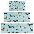 thumbnail image 1 of Dachshund Footprint Bone Kitchen Rugs Sets Of 3,Kitchen Runner Rugs Non Skid Washable,Decorative Kitchen Floor Mats for Kitchen,Sink,Laundry,17"x30"+ 17"x47" + 17"x59", 1 of 6