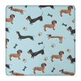 thumbnail image 1 of Dachshund Footprint Bone Square Fitted Tablecloth with Elastic Edge,Square Table Cover,Washable Elastic Table Cover for Home Kitchen Party Decor 36"x36", 1 of 6