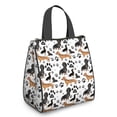 thumbnail image 1 of Dachshund Footprint Insulated Lunch Bag for Women & Adults,Large Portable Soft Cooler Lunch Bag,Thermal Food Storage Tote with Pearl Cotton,8.66L,8.75x5.75x9.5 Inch, 1 of 6