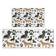 thumbnail image 1 of Dachshund Footprint Kitchen Rugs Sets Of 2,Anti Fatigue Kitchen Mat Rugs Non Slip Washable,Decorative Kitchen Floor Mats for Kitchen,Sink,Laundry,17"x30"+17"x47", 1 of 7