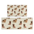 thumbnail image 1 of Dachshund Footprint Kitchen Rugs Sets Of 2,Anti Fatigue Kitchen Mat Rugs Non Slip Washable,Decorative Kitchen Floor Mats for Kitchen,Sink,Laundry,17"x30"+17"x47", 1 of 7