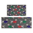 thumbnail image 1 of Dachshund Footprint Kitchen Rugs Sets Of 2,Anti Fatigue Kitchen Mat Rugs Non Slip Washable,Decorative Kitchen Floor Mats for Kitchen,Sink,Laundry,17"x30"+17"x47", 1 of 7