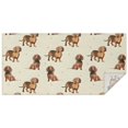 thumbnail image 1 of Dachshund Footprint Rectangle Tablecloth 60"x120",Waterproof Polyester Rectangle Table Cloth, Wipeable Spillproof Polyester Tablecloth for Dining, Camping, Indoor and Outdoor, 1 of 6
