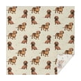thumbnail image 1 of Dachshund Footprint Square Tablecloth,Waterproof Square Table Cover,Wipeable Spillproof Washable Table Cover for Home Kitchen Party Decor 42"X42"(107x107cm), 1 of 6