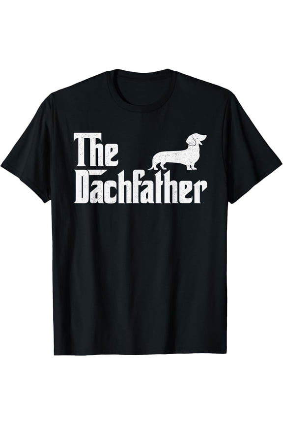 The Dachshund Funny Wiener Dog Gifts for Men Fathers Day T-Shirt- Classic Unisex 100% Cotton Crew Neck T-Shirt Breathable Casual Everyday Wear Affordable
