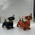 thumbnail image 1 of Dachshund Garden Gnomes Statues Outdoor Funny Decorations Yard Weiner Decor,Dachshund Gnome Dwarf Statue Resin Ornament Christmas Carnival Arrangement Patio Decoration, 1 of 6