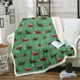 thumbnail image 1 of Dachshund Gifts Blanket Christmas Throw Blanket for Bed Sausage Dog Fleece Blanket Cute Puppy Doggie Sherpa Blanket Animal Pet Theme Plush Blanket Green Xmas Bedroom Decorations, 1 of 6