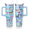 thumbnail image 1 of Dachshund Gifts Cup for Women Girls, 40oz Tumbler with Handle and Straw Lid, Stainless Steel Double Walled Insulated Mug Water Bottle, Cute Dog Lover Birthday Gift Idea, 1 of 6