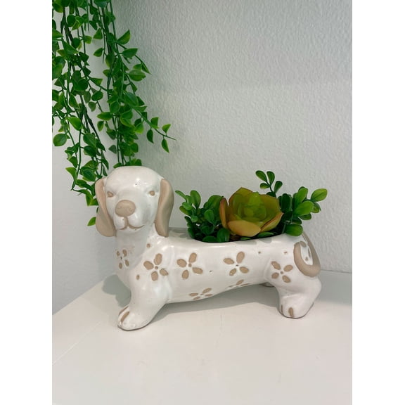 Dachshund Gifts as Daschund Weiner Dog Gifts for Women, Dachshund Planter, Planter for Succulents, Planters & Pots, Unique Planter, Novelry Planter