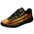thumbnail image 1 of Dachshund Halloween Pumpkin America Shoes Sneakers Black Size 11.5, 1 of 7