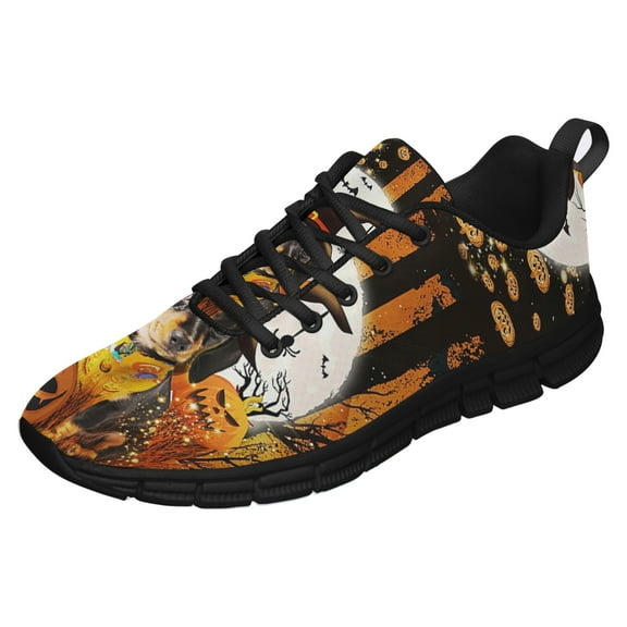 Dachshund Halloween Running Shoes Sneakers Mesh Black Size 3.5