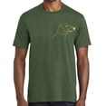 thumbnail image 1 of Dachshund Head Logo Graphic Design Men's Big Size Fan Favorite Crew Neck Tee Shirt - Olive 3XL, 1 of 2