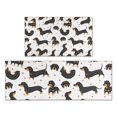 thumbnail image 1 of Dachshund and Heart Kitchen Rugs Sets Of 2,Anti Fatigue Kitchen Mat Rugs Non Slip Washable,Decorative Kitchen Floor Mats for Kitchen,Sink,Laundry,17"x30"+17"x47", 1 of 7