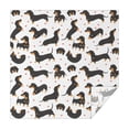thumbnail image 1 of Dachshund and Heart Square Tablecloth,Waterproof Square Table Cover,Wipeable Spillproof Washable Table Cover for Home Kitchen Party Decor 42"X42"(107x107cm), 1 of 6