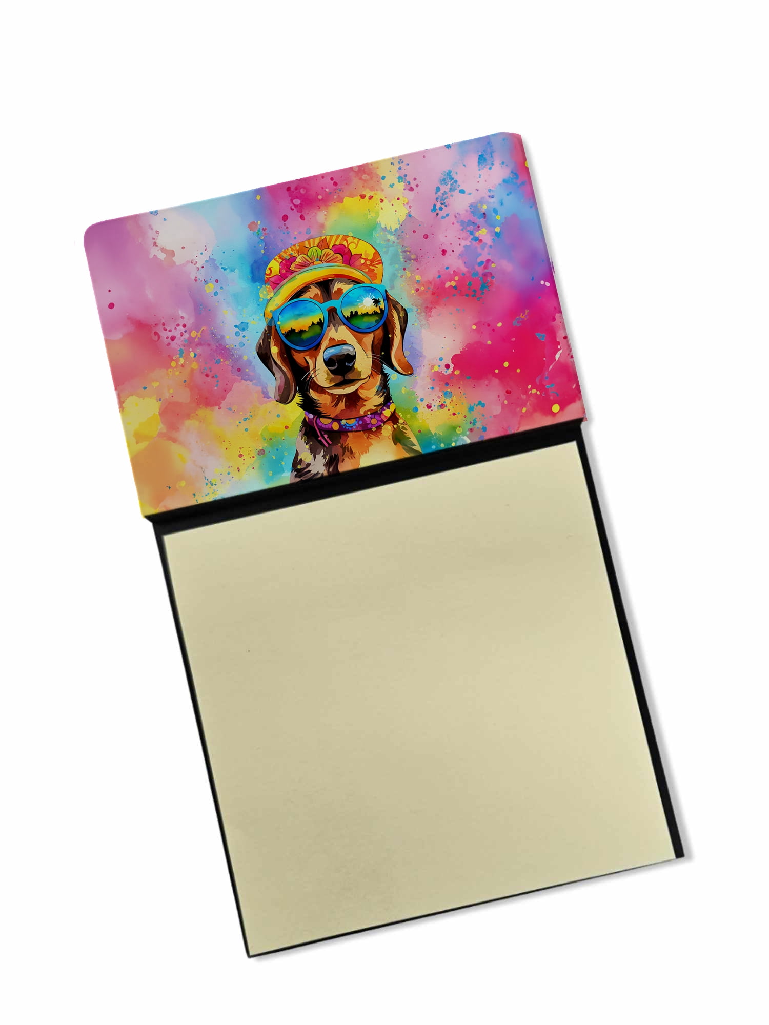 Dachshund Hippie Dawg Sticky Note Holder 3.25 in x 5.25 in - Walmart.com