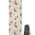 thumbnail image 1 of Dachshund Hot Yoga Mat Towel Non Slip for Hot Yoga - Quick-Drying Yoga Mat Cover with 4 Corner Pockets with Travel Bag - Hot Yoga Towel Non Slip Grip Moisture Wicking Sweat 70"x26", 1 of 6