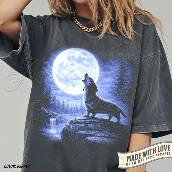 Dachshund Howling Moon Shirt, 90s Wiener Dog Graphic Tee, Gift Dachshund Owner, Retro Dachshund Tee, Unisex Cotton T-Shirt, Sizes S-3XL