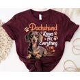thumbnail image 1 of Dachshund Kisses T-Shirt: Wiener Dog Pet Lovers SWEATSHIRT All Size S-5XL, 1 of 5