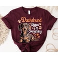 thumbnail image 1 of Dachshund Kisses T-Shirt: Wiener Dog Pet Lovers TSHIRT All Size S-5XL, 1 of 5