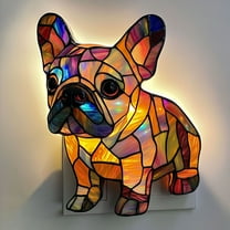 Dachshund Lamp Corgi Pug French Bulldog Lamps Dog Series Art Night Light Stained Resin Tabletop Night Light Cute Pet Dogs Themed LED Table Lamps Fun Gift for Dog Lovers (Corgi)