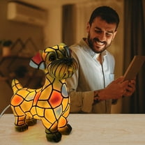 Dachshund Lamps - Retro Dogs Stained Resin Tabletop Night Light, Dog Series Art 3D Cute Pet Themed Lamp Glass LED Table Lamps, Fun Gift for Lovers (Dachshunds)