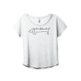 thumbnail image 1 of Dachshund Line Art Women's Fashion Slouchy Dolman T-Shirt Tee Heather White Medium, 1 of 3