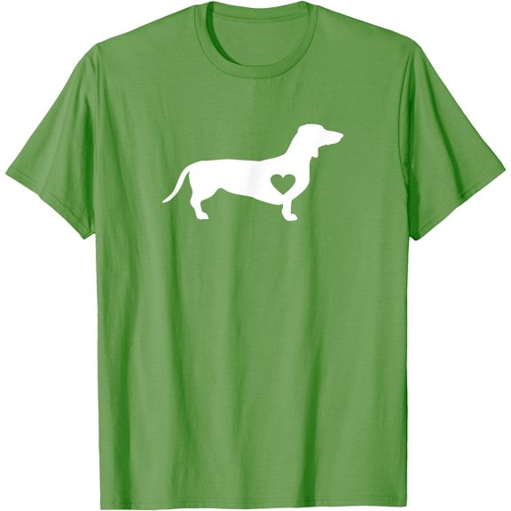 Dachshund Love Doxie Wiener Dog & Puppy Unisex T-Shirt for Men Women Kids Toddler,Lime Color,Size YXS