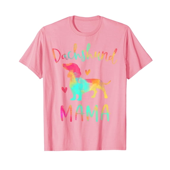 Dachshund Mama Colorful Doxie Gifts Dog Mom T-Shirt Funny Cute Dog Gift Men Women