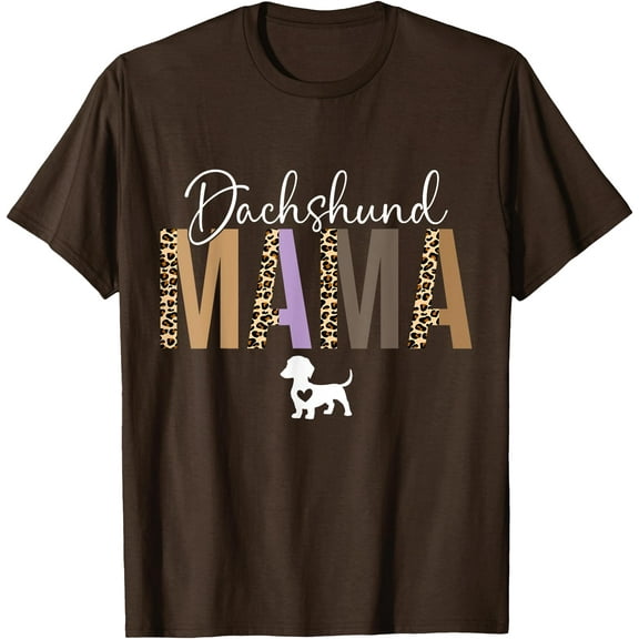 Dachshund Mama Leopard Dog Lover Unisex T-Shirt for Men Women Kids Toddler