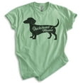 thumbnail image 1 of Dachshund Mama T-shirt, Unisex Women's Shirt, Dachshund Owner, Best Dog Mom Gift, Heather Apple Green, Medium, 1 of 6