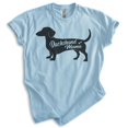 thumbnail image 1 of Dachshund Mama T-shirt, Unisex Women's Shirt, Dachshund Owner, Best Dog Mom Gift, Heather Light Blue, Medium, 1 of 6