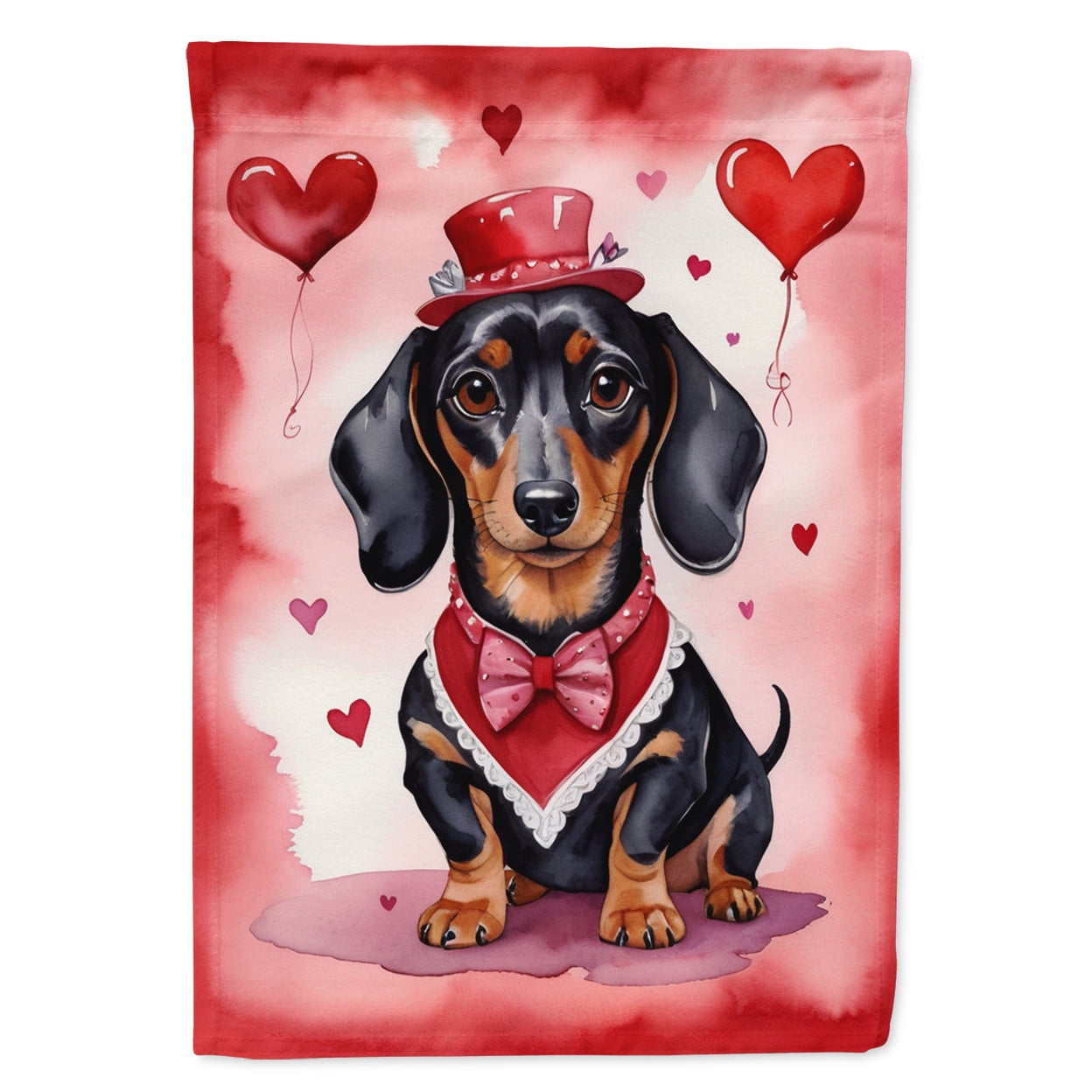 Dachshund My Valentine Garden Flag 11.25 in x 15.5 in