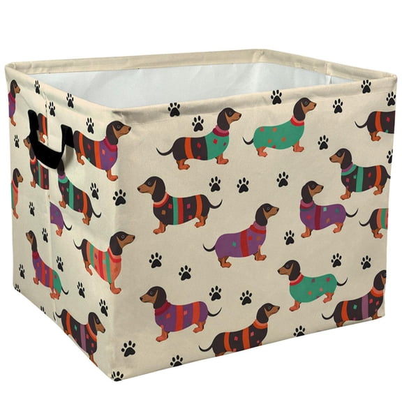 Dachshund Pattern Storage Baskets Storage Boxes Home Decor Storage Clothes Organization And Storage Home Decor Storage Holiday Gifts,Laundry Baskets