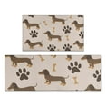 thumbnail image 1 of Dachshund and Paws Kitchen Rugs Sets Of 2,Anti Fatigue Kitchen Mat Rugs Non Slip Washable,Decorative Kitchen Floor Mats for Kitchen,Sink,Laundry,17"x30"+17"x47", 1 of 7