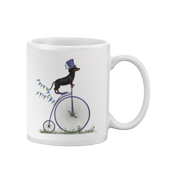 Dachshund Penny Farthing Mug - Fab Funky Designs,