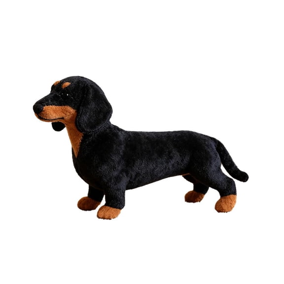 Dachshund Plush Stuffed Animal, Soft Sausage Dog Toy Gift for Girls, Realistic Nursery Decor Bolster
