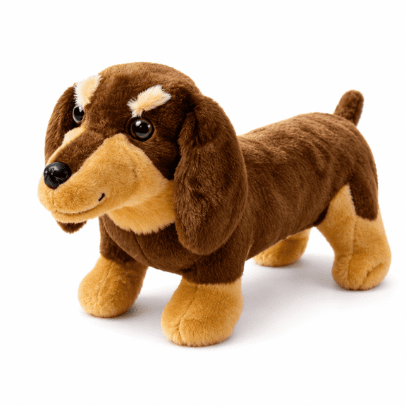 Dachshund Plush Toy, 9.8 Inch Soft Sausage Dog Stuffed Animal, Cute Long Body Dog Plushie with Floppy Ears & Detailed Face, Cozy Cuddly Companion for Kids, Dog Lovers, Birthday, Christmas, Room Decor
