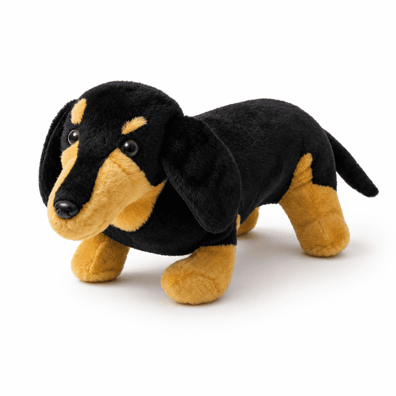 Dachshund Plush Toy, 9.8 Inch Soft Sausage Dog Stuffed Animal, Cute Long Body Dog Plushie with Floppy Ears & Detailed Face, Cozy Cuddly Companion for Kids, Dog Lovers, Birthday, Christmas, Room Decor