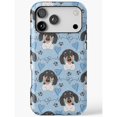 Dachshund Puppies, Blue Hearts and Paw Prints Tough Phone Case for ...