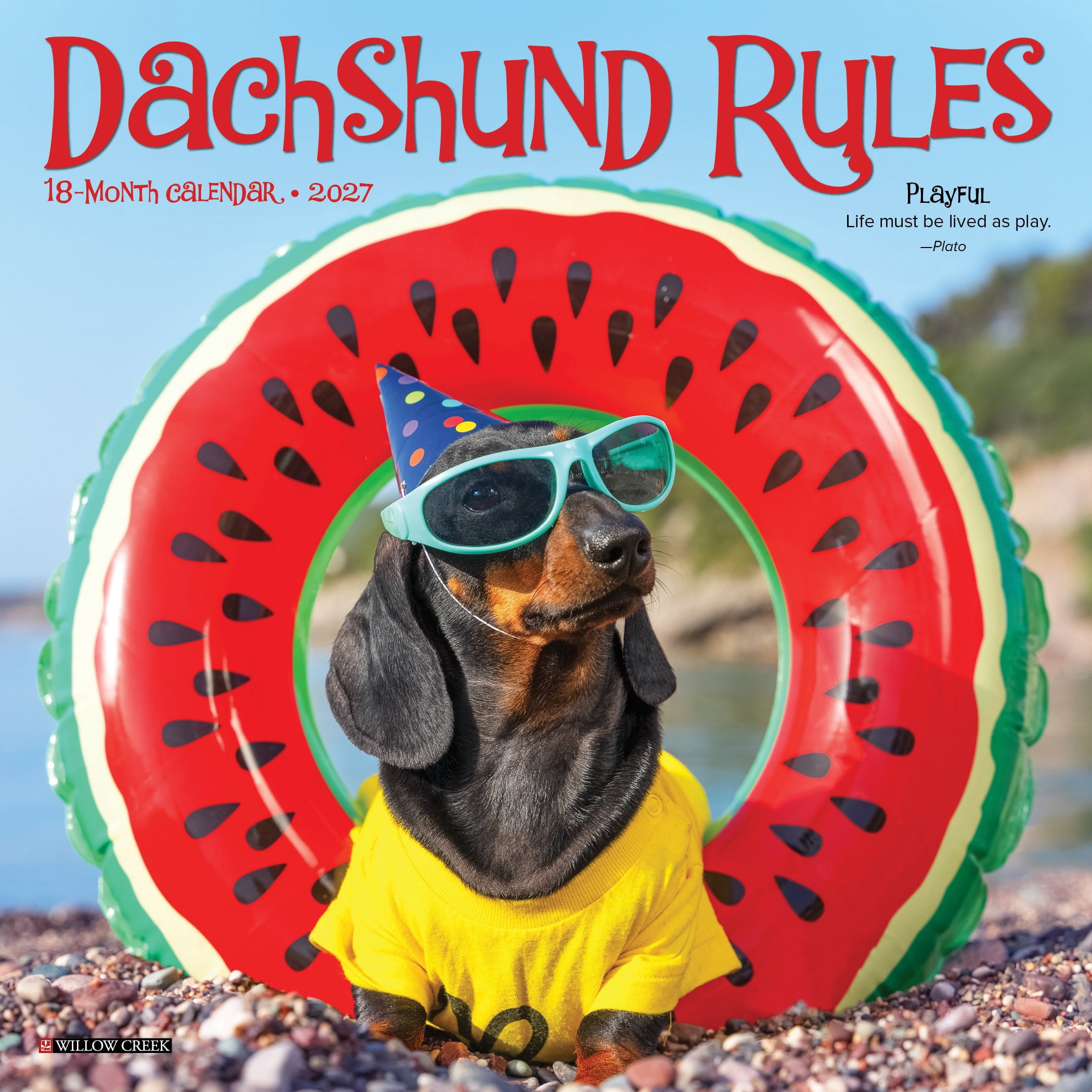 Willow Creek Press, Dachshund Rules 2027 Mini Wall Calendar