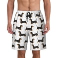 thumbnail image 1 of Dachshund Sausage Pet Dog Pattern Men'S Beach Pants Quick Dry Short Swim Trunks With With Pockets And Mesh Lining Swimwear Beach Bathing Shorts X-Large, 1 of 1