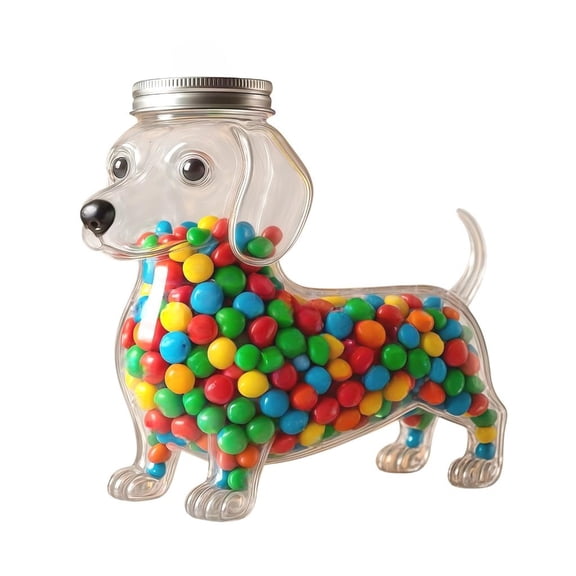 Dachshund Shape Glass Food Container Ideal For Storing Dry Goods And Coffee