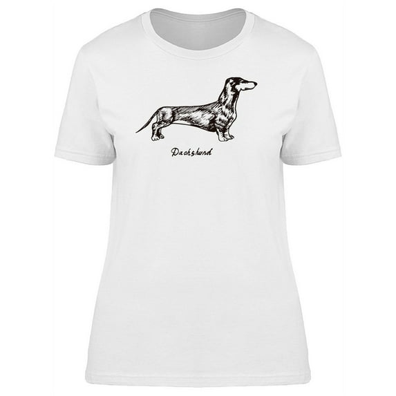 Dachshund Silhouette T-Shirt Women -Image by Shutterstock, Female Small