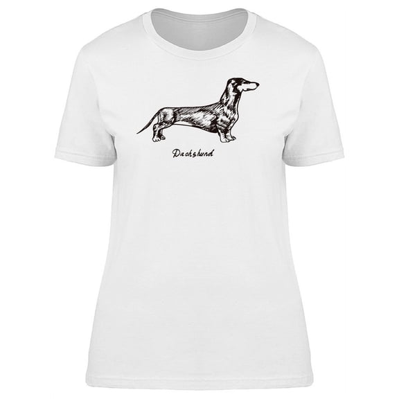 Dachshund Silhouette T-Shirt Women -Image by Shutterstock, Female x-Large