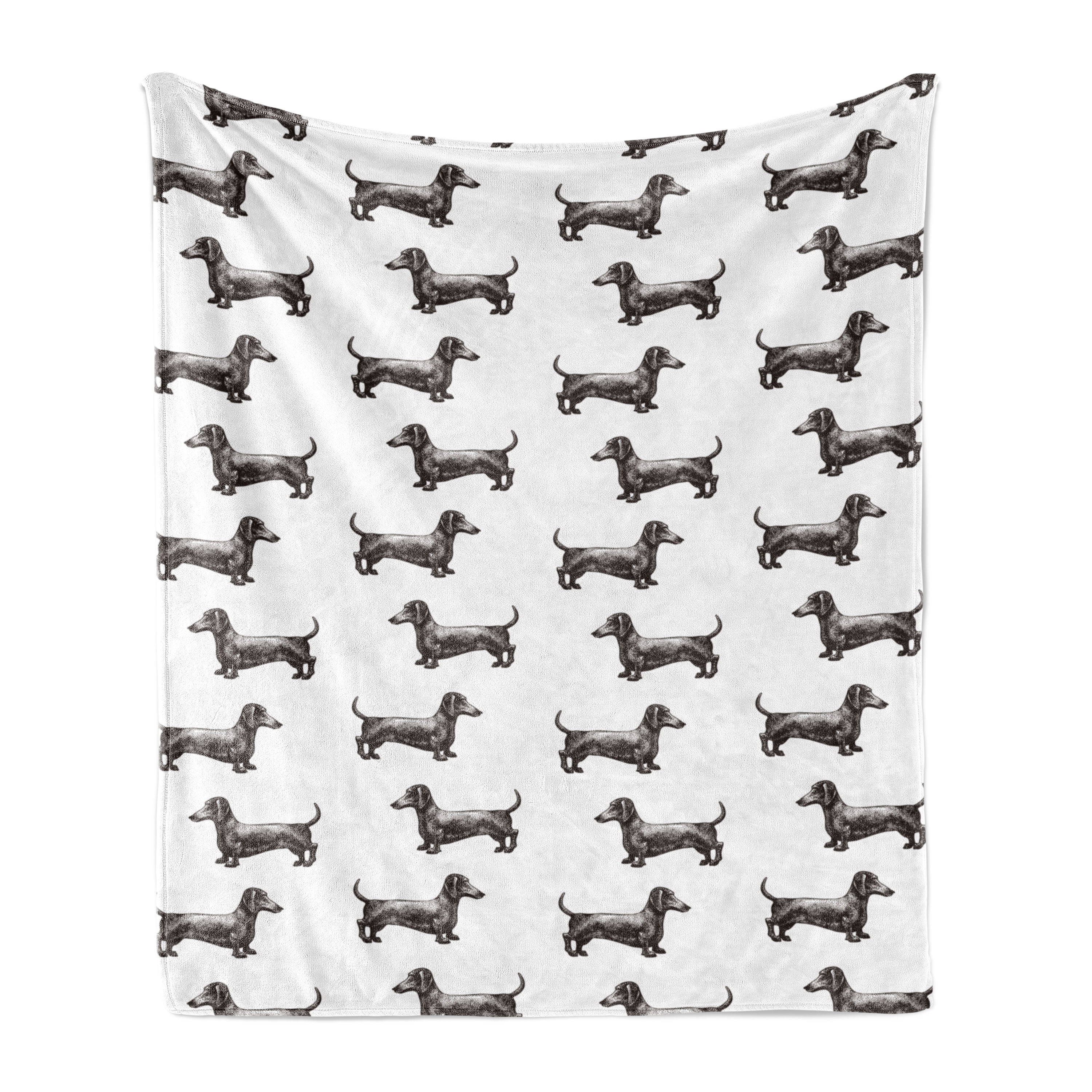 Sausage dog fleece throw top