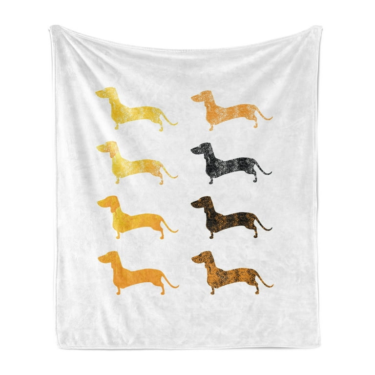 Dachshund fleece throw blanket store