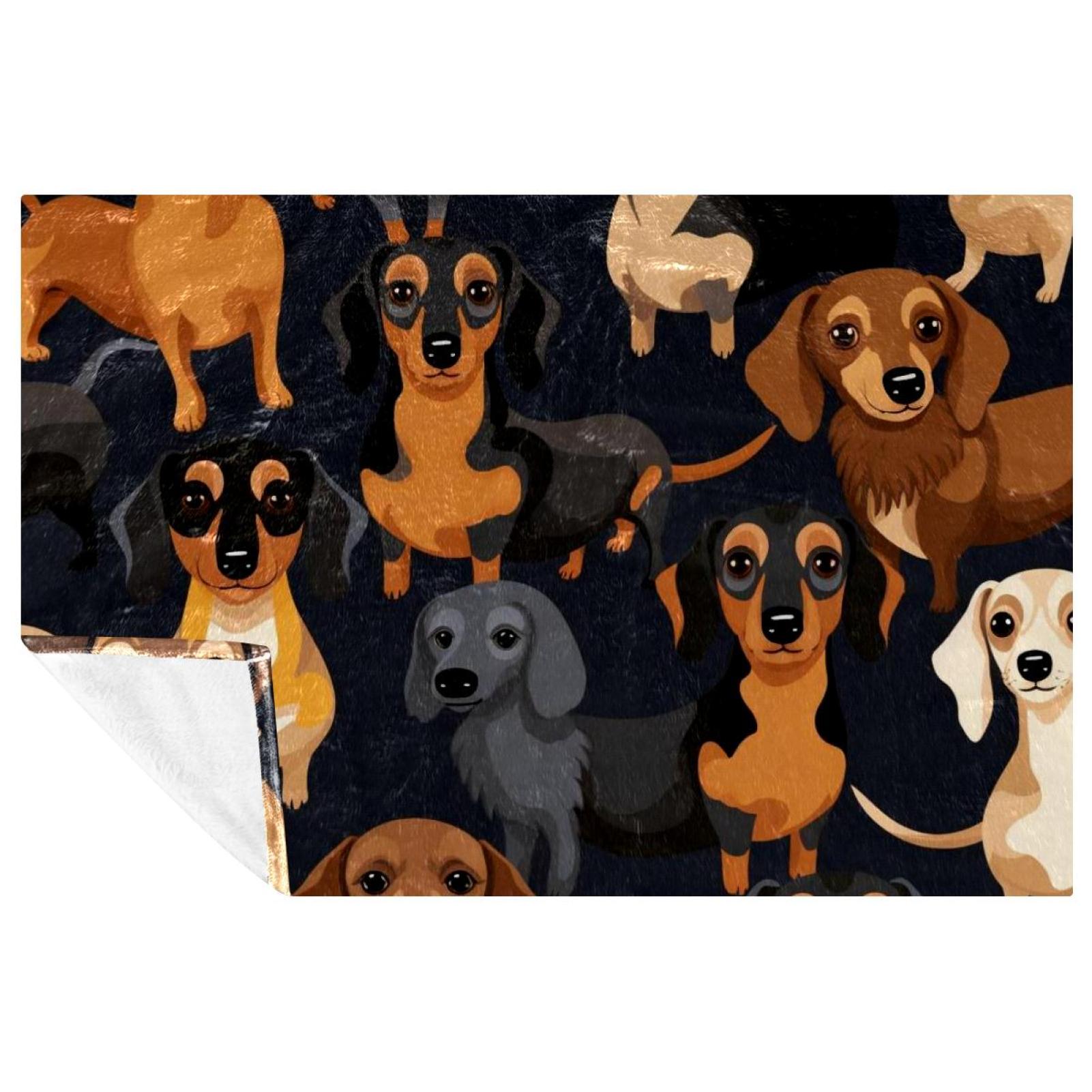 Dachshund Soft And Warm Microfiber Throw Blanket: Lightweight Printed 