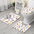 thumbnail image 1 of Dachshund Sport Bathroom Rugs Sets 3 Piece,Toilet Cover Set,Absorbent Non Slip Bathroom Mats Sets with U-Shaped Contour Rug Toilet Rug Set, 1 of 5